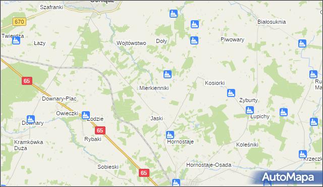 mapa Ołdaki gmina Mońki, Ołdaki gmina Mońki na mapie Targeo