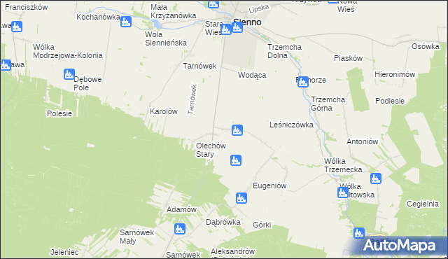 mapa Olechów Nowy, Olechów Nowy na mapie Targeo