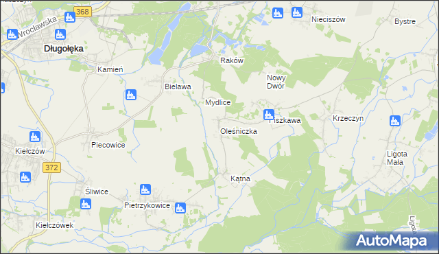 mapa Oleśniczka, Oleśniczka na mapie Targeo