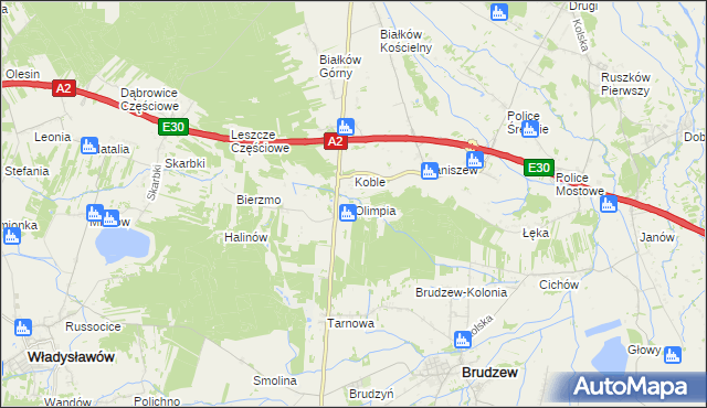 mapa Olimpia, Olimpia na mapie Targeo