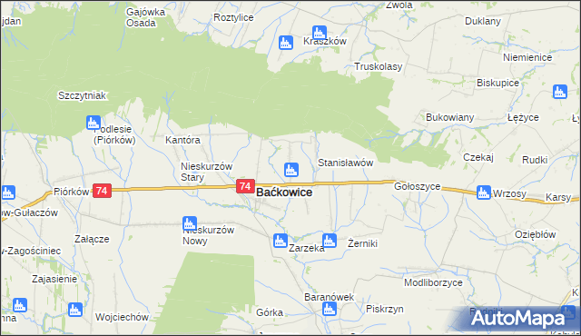 mapa Olszownica, Olszownica na mapie Targeo