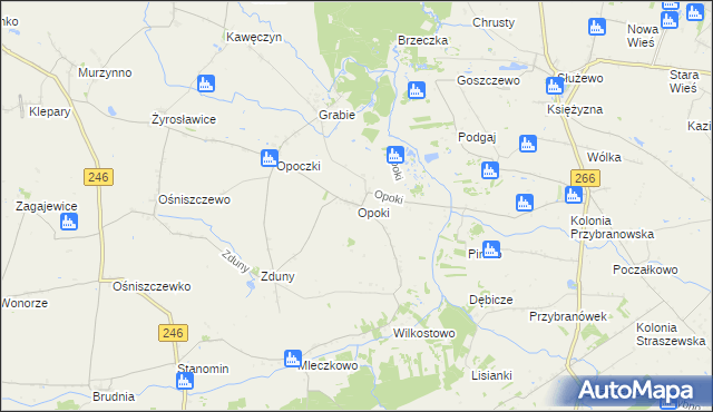 mapa Opoki, Opoki na mapie Targeo