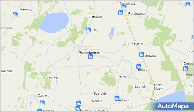 mapa Opole gmina Podedwórze, Opole gmina Podedwórze na mapie Targeo