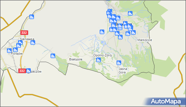 mapa Opolno-Zdrój, Opolno-Zdrój na mapie Targeo