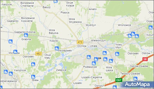 mapa Orchów, Orchów na mapie Targeo