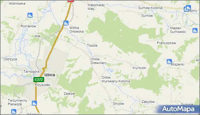 mapa Orłów Murowany, Orłów Murowany na mapie Targeo