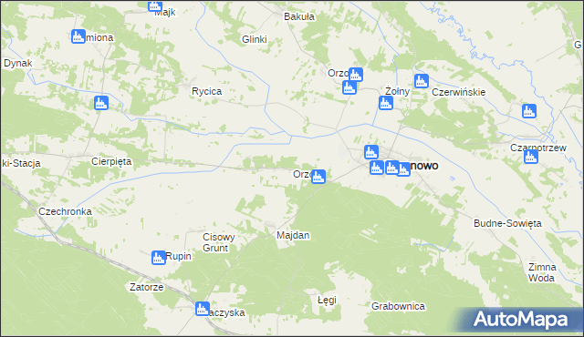 mapa Orzoł, Orzoł na mapie Targeo