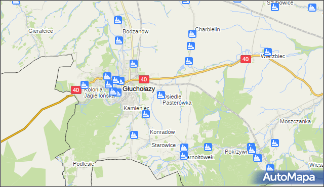 mapa Osiedle Pasterówka, Osiedle Pasterówka na mapie Targeo