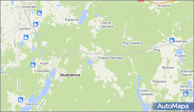 mapa Osława-Dąbrowa, Osława-Dąbrowa na mapie Targeo