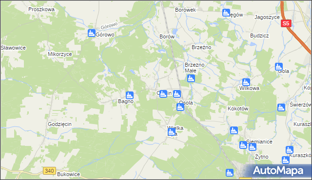 mapa Osolin, Osolin na mapie Targeo