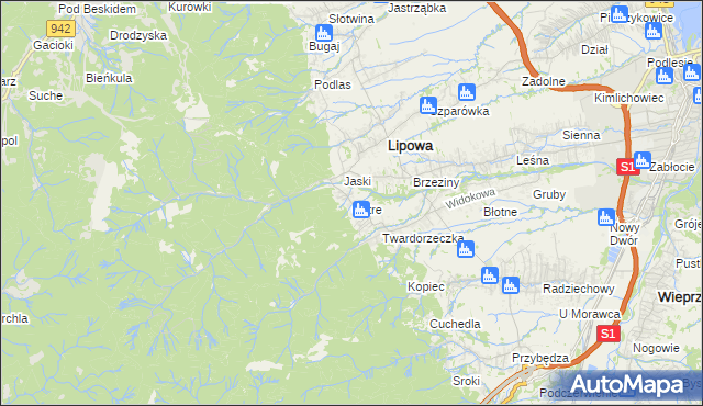 mapa Ostre, Ostre na mapie Targeo