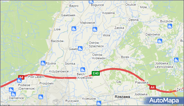 mapa Ostrów Królewski, Ostrów Królewski na mapie Targeo