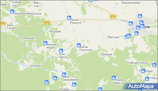 mapa Ostrów Południowy, Ostrów Południowy na mapie Targeo