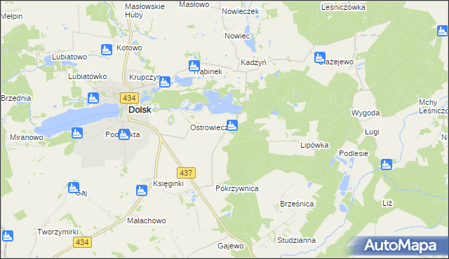 mapa Ostrowieczno, Ostrowieczno na mapie Targeo