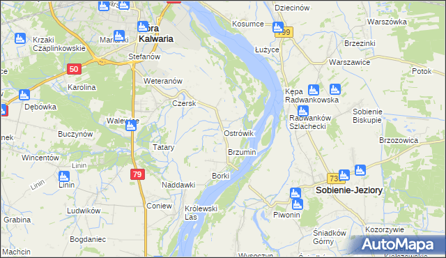 mapa Ostrówik, Ostrówik na mapie Targeo