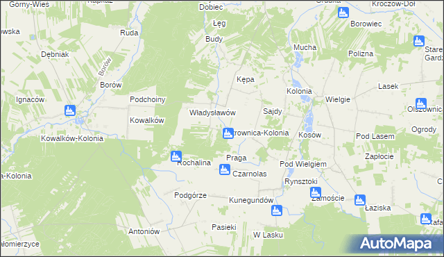 mapa Ostrownica-Kolonia, Ostrownica-Kolonia na mapie Targeo