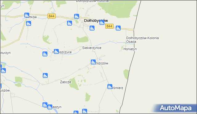 mapa Oszczów-Kolonia, Oszczów-Kolonia na mapie Targeo