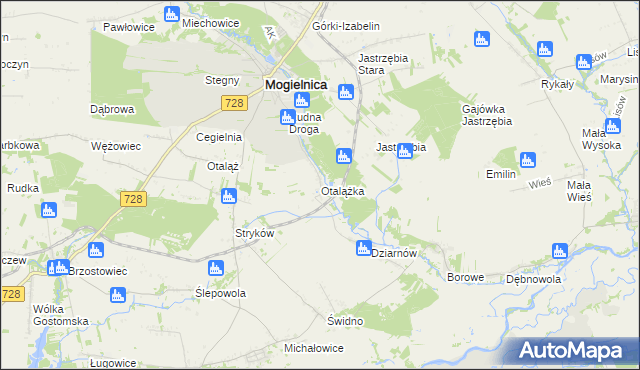 mapa Otalążka, Otalążka na mapie Targeo