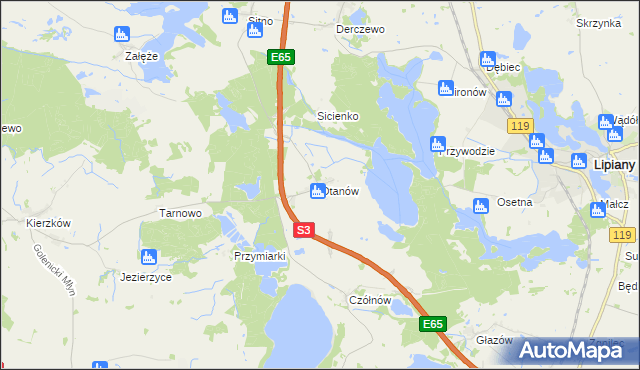 mapa Otanów, Otanów na mapie Targeo