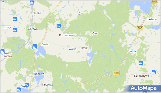 mapa Oterki, Oterki na mapie Targeo