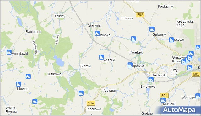 mapa Owczarki gmina Kętrzyn, Owczarki gmina Kętrzyn na mapie Targeo