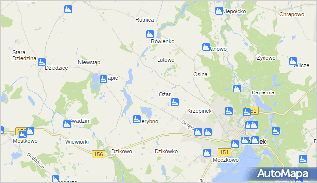 mapa Ożar, Ożar na mapie Targeo