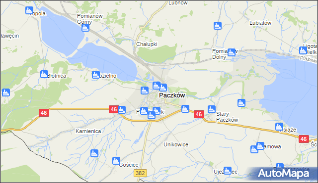 mapa Paczków powiat nyski, Paczków powiat nyski na mapie Targeo