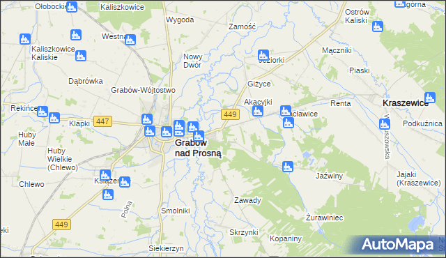 mapa Palaty, Palaty na mapie Targeo