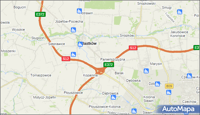 mapa Panieńszczyzna, Panieńszczyzna na mapie Targeo