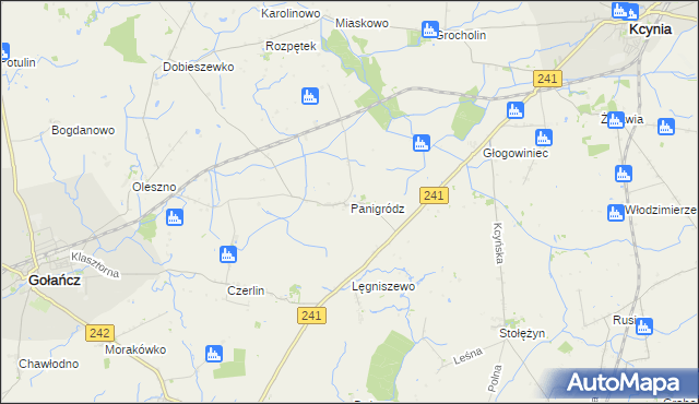 mapa Panigródz, Panigródz na mapie Targeo