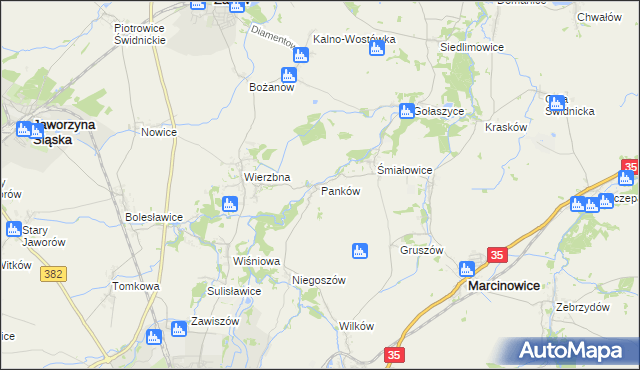 mapa Panków, Panków na mapie Targeo