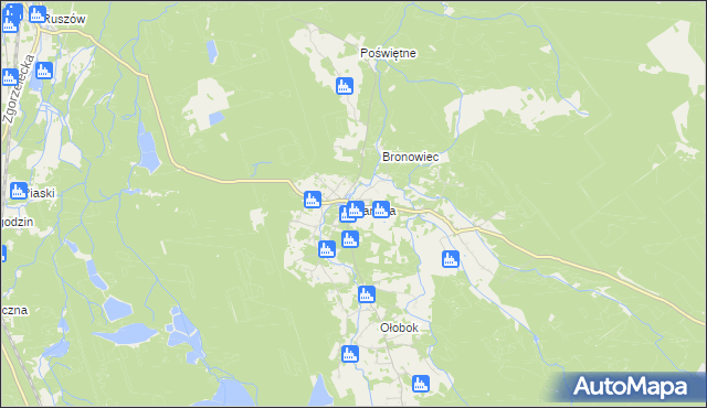 mapa Parowa gmina Osiecznica, Parowa gmina Osiecznica na mapie Targeo