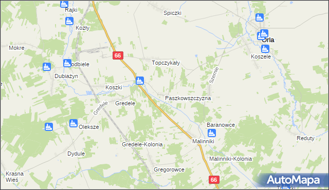 mapa Paszkowszczyzna, Paszkowszczyzna na mapie Targeo