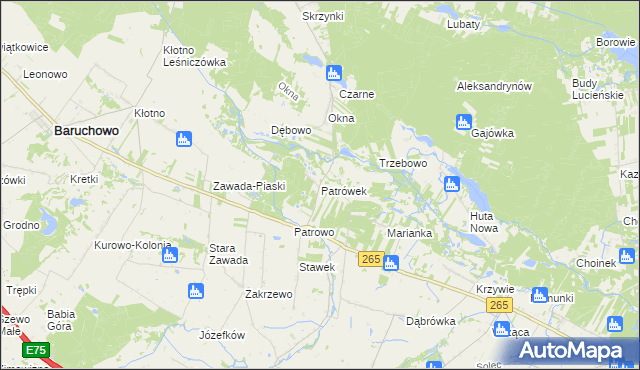 mapa Patrówek, Patrówek na mapie Targeo