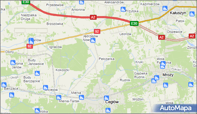 mapa Pełczanka, Pełczanka na mapie Targeo