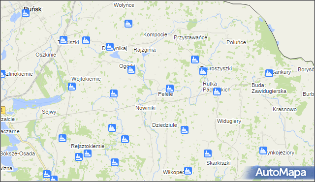 mapa Pełele, Pełele na mapie Targeo