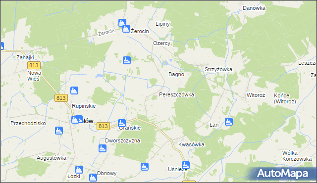 mapa Pereszczówka, Pereszczówka na mapie Targeo