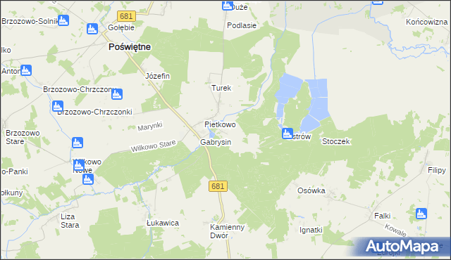 mapa Pietkowo Drugie, Pietkowo Drugie na mapie Targeo