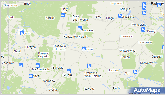 mapa Pijanów, Pijanów na mapie Targeo