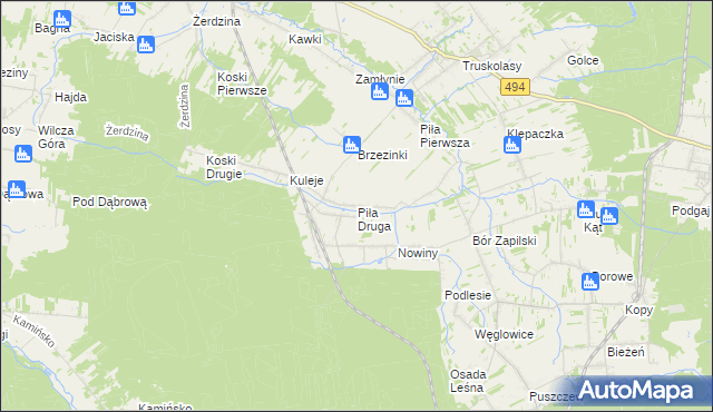 mapa Piła Druga, Piła Druga na mapie Targeo