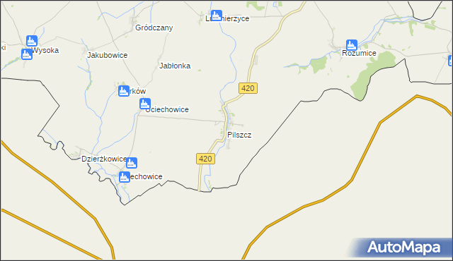 mapa Pilszcz, Pilszcz na mapie Targeo