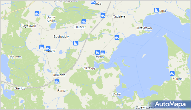 mapa Pilwa gmina Węgorzewo, Pilwa gmina Węgorzewo na mapie Targeo