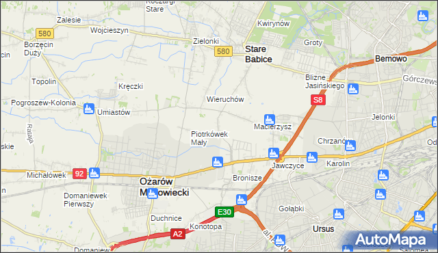 mapa Piotrkówek Duży, Piotrkówek Duży na mapie Targeo