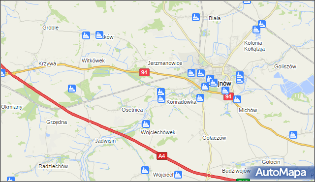 mapa Piotrowice gmina Chojnów, Piotrowice gmina Chojnów na mapie Targeo