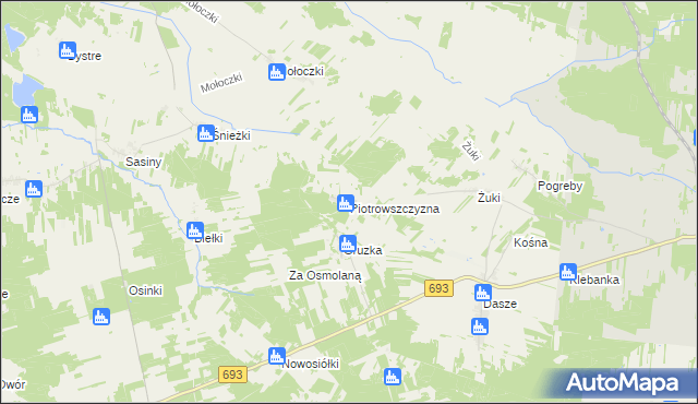 mapa Piotrowszczyzna, Piotrowszczyzna na mapie Targeo