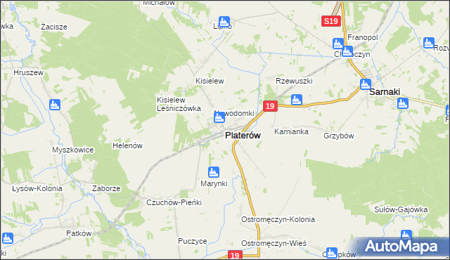 mapa Platerów, Platerów na mapie Targeo