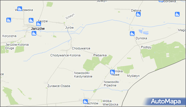mapa Plebanka gmina Jarczów, Plebanka gmina Jarczów na mapie Targeo