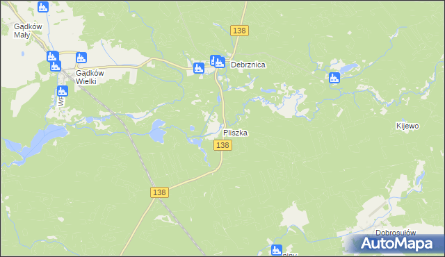 mapa Pliszka, Pliszka na mapie Targeo