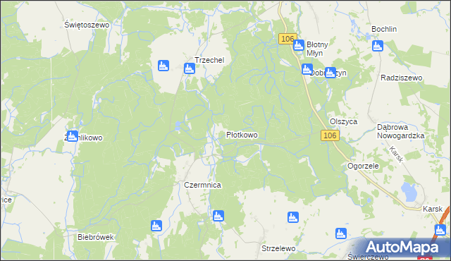 mapa Płotkowo, Płotkowo na mapie Targeo