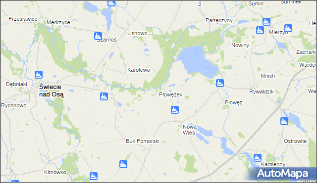 mapa Płowężek, Płowężek na mapie Targeo